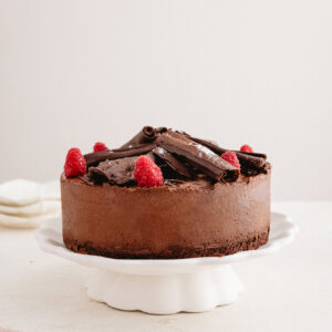 Torta de mousse de chocolate